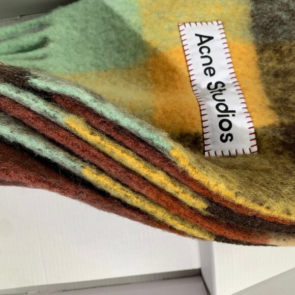 Acne Studios Scarf — Multi-Color Check - Picture 7 of 8